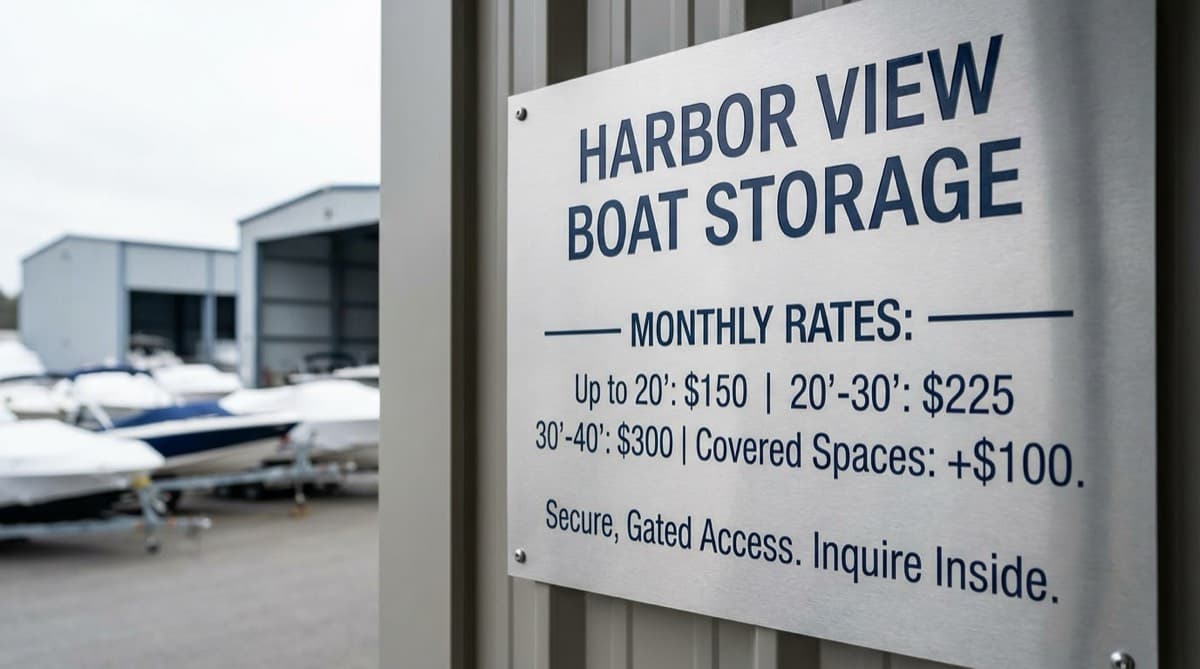 Boat storage facility pricing and comparison